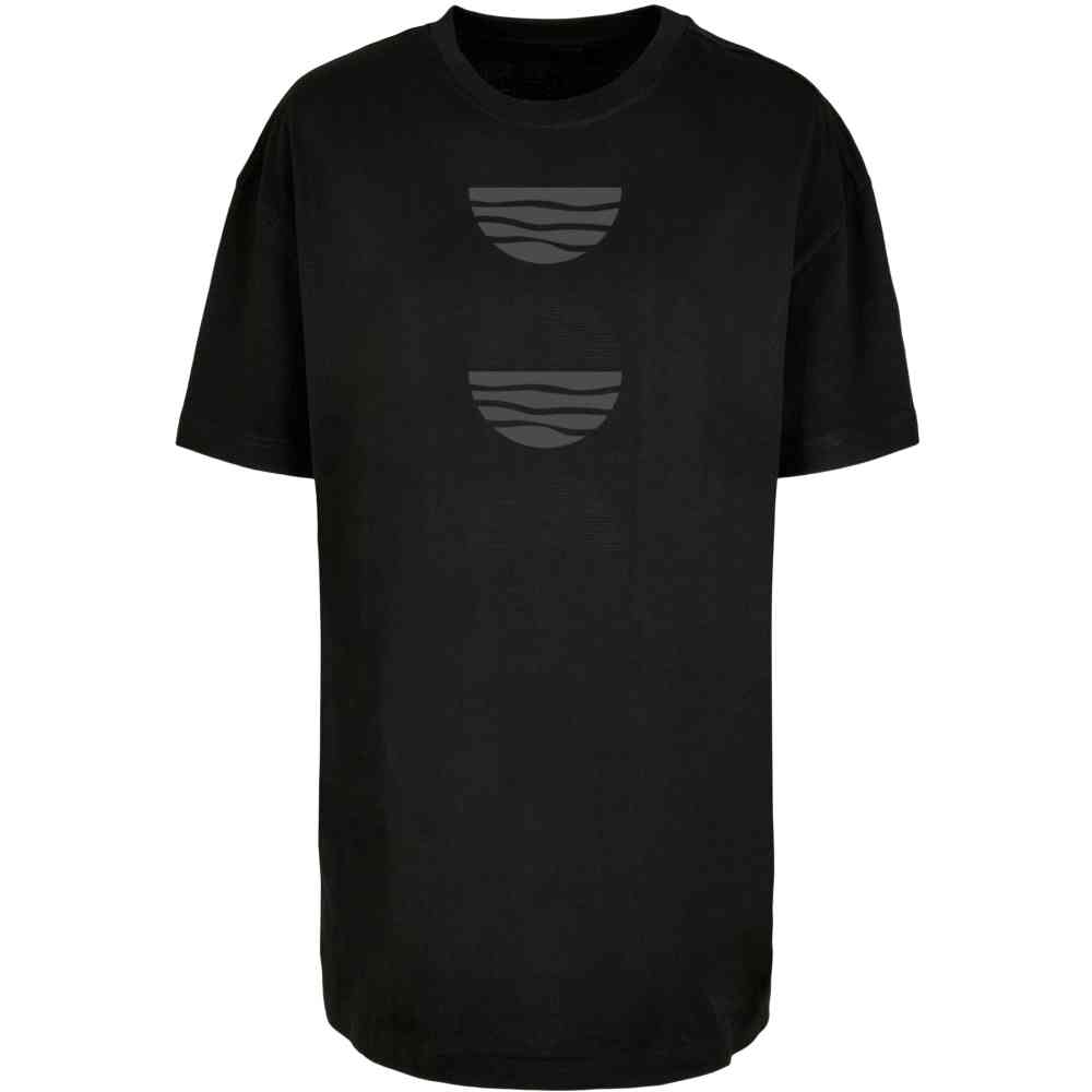Merchcode - Abstract Waves Tshirt Femme - Noir